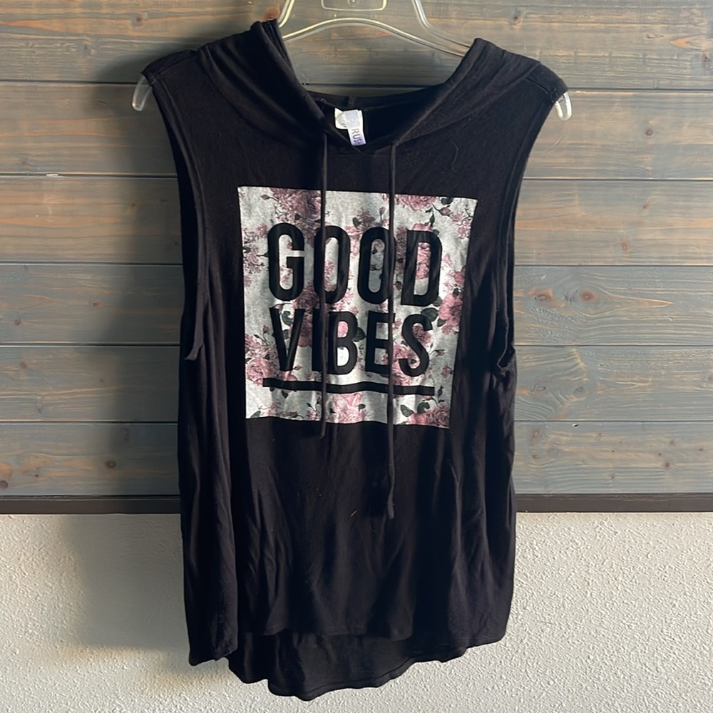 Good Vibes Hoodie Muscle Tee